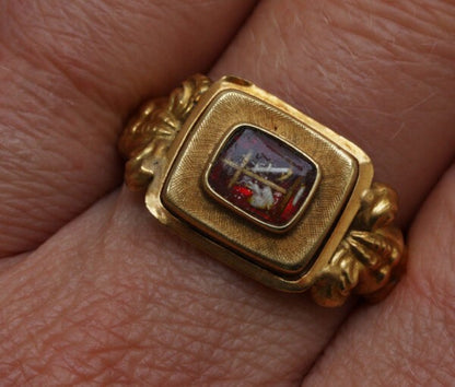 Antique Victorian Hope, Love and Charity Gold Ring