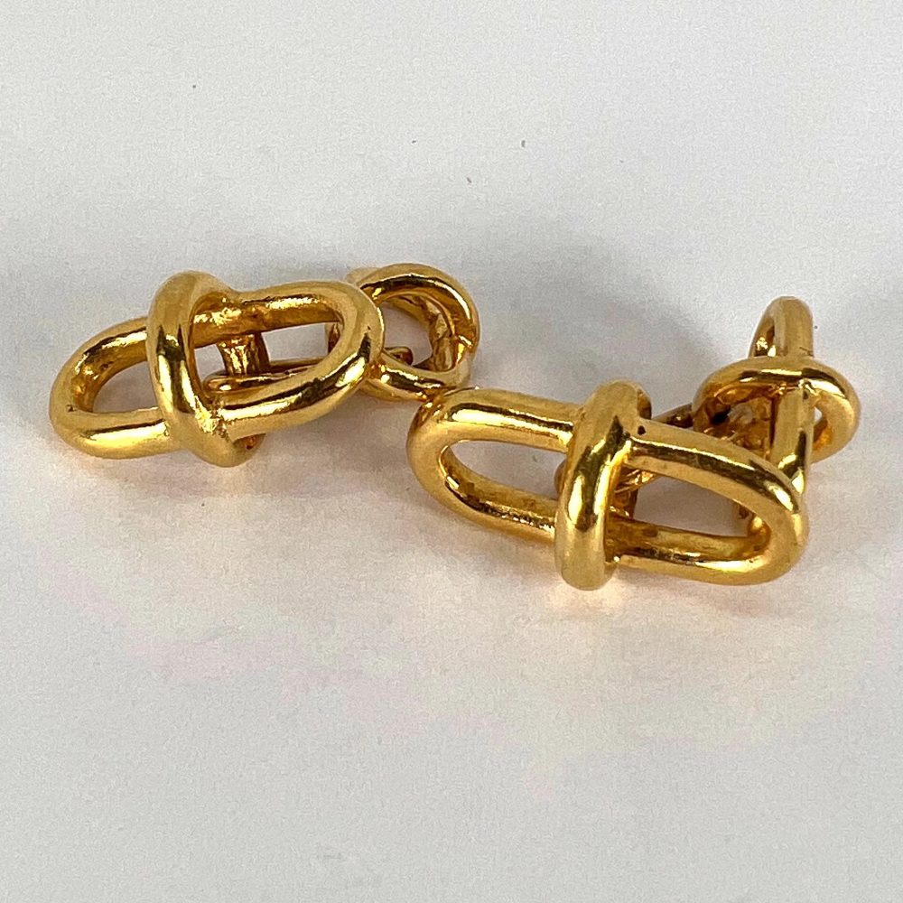 French 18ct Yellow Gold Marine Chain Link Cufflinks