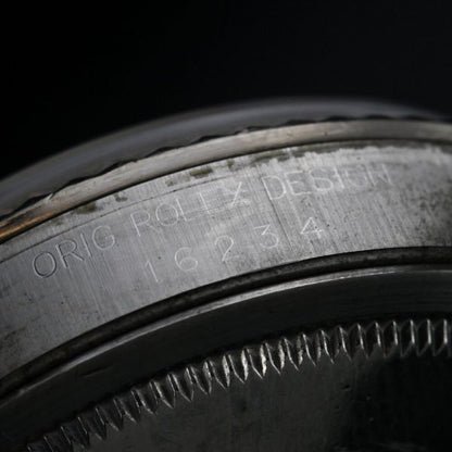 Vintage 1970s Rolex Oyster Perpetual Datejust 16234 Stainless Steel Automatic Watch