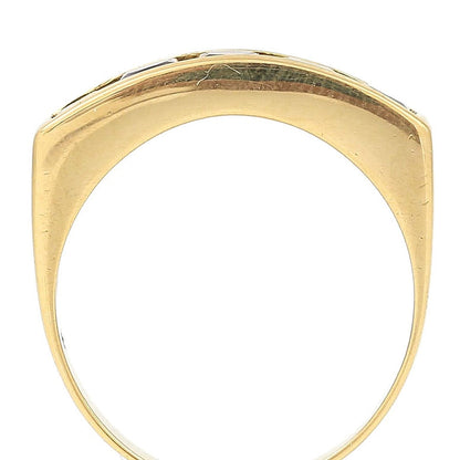 Princess Cut Multi Gemstone Rainbow Five Stone Ring in 18ct Yellow Gold