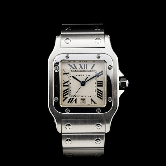 Cartier Santos Galbee 1564 Stainless Steel 29mm Quartz Watch with Box and Papers, full set Circa 2002