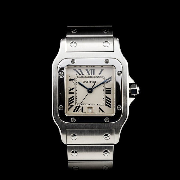 Cartier Santos Galbee 1564 Steel Watch with Box and Papers