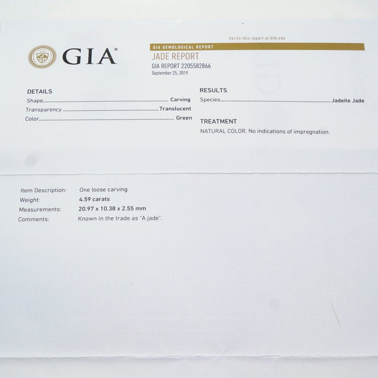 Art Deco GIA Certified A Grade Carved Jade Pendant Necklace with and Old Cut Diamonds