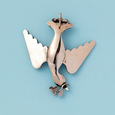 Antique Georgian Turquoise Dove Bird Pendant