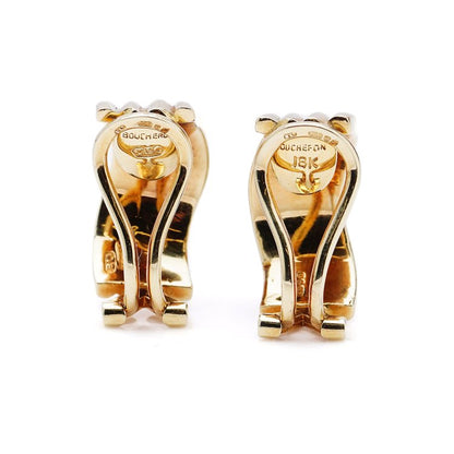 Vintage Boucheron 18ct Yellow Gold Clip On Earrings with Rubies