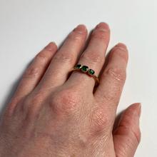 Antique Emerald Gimmel Fede Trinity Ring, 18ct yellow gold, Circa 1809-1819