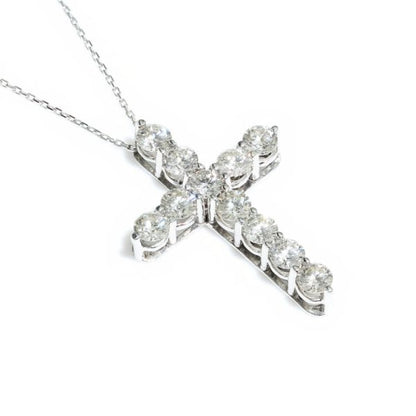 Tiffany and Co Diamond Cross Pendant with Box, 2.20 carats