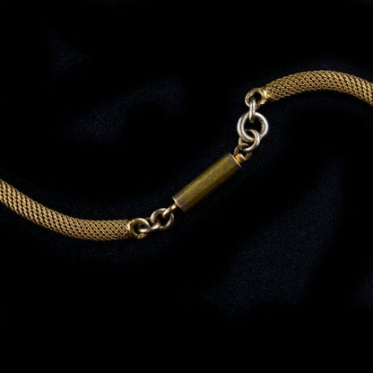 Antique 19th Century Italian 18ct Gold and Micro Mosaic Pendant Necklace