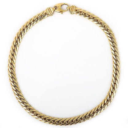 Contemporary Italian 18ct Yellow Gold Herringbone Link Chain Necklace