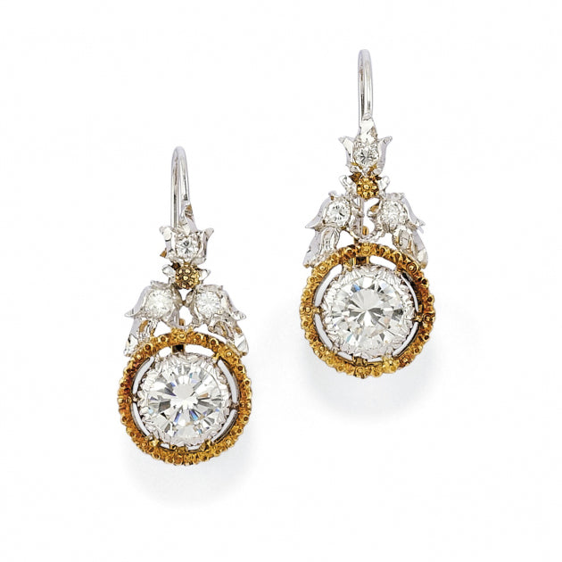 Exclusive Vintage Mario Buccellati 2.50ct Diamond Drop Earrings