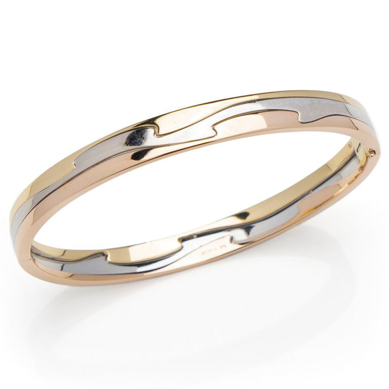 Vintage Georg Jensen 18ct Gold Fusion Bangle Bracelet