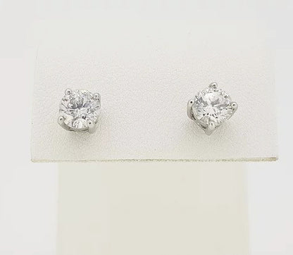 1.45ct Diamond Solitaire Stud Earrings; featuring round brilliant-cut diamonds, 1.45 carat total, 18ct white gold. Post and butterfly fitting