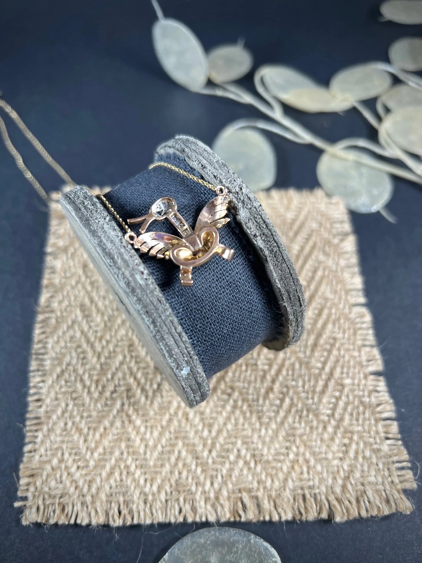 Vintage 18 Carat Gold Diamond Duck Pendant Necklace, Circa 1980