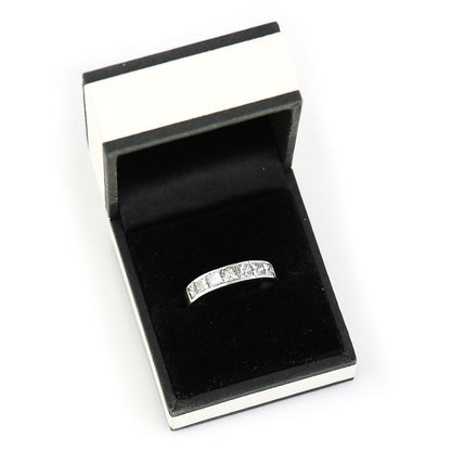 2ct Princess Cut Diamond Seven Stone Half Eternity Band Ring