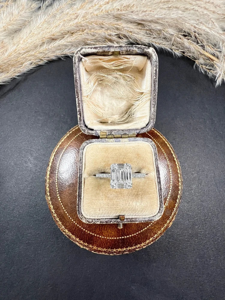 New Diamond Engagement Ring In 9 Carat White Gold