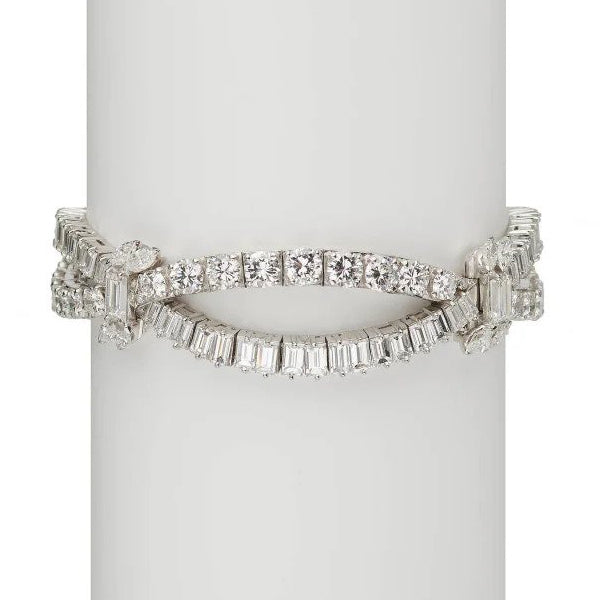 Vintage 1960s Diamond And Platinum Bracelet, 17 carat total
