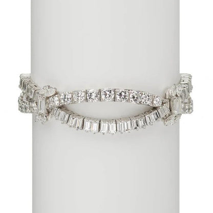 Vintage 1960s Diamond And Platinum Bracelet, 17 carat total