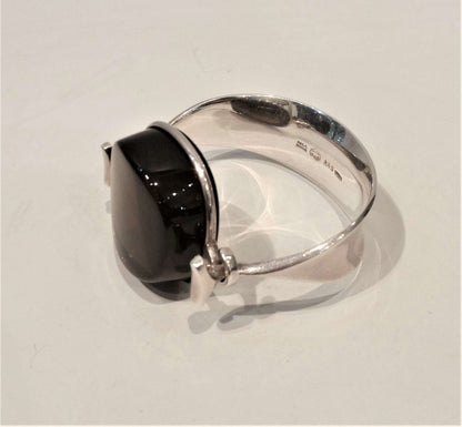 Georg Jensen Torun Smokey Quartz Bangle Bracelet