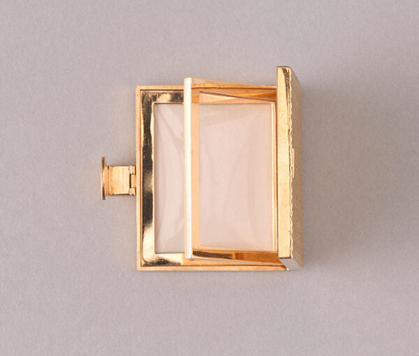 Van Cleef and Arpels Vintage 18ct Yellow Gold Photo Frame, geometric textured design. Signed and numbered