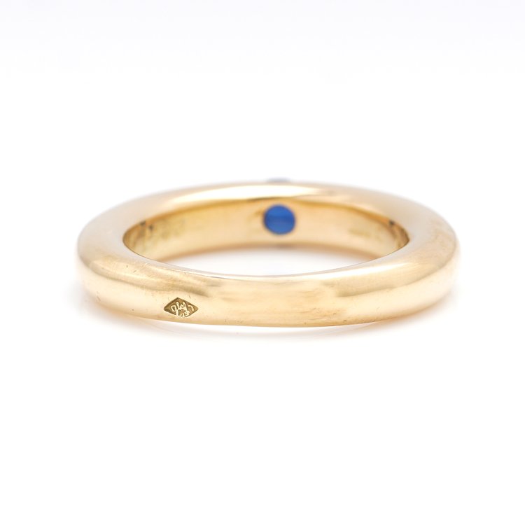 Cartier Ellipse Sapphire 18ct Yellow Gold Band Ring