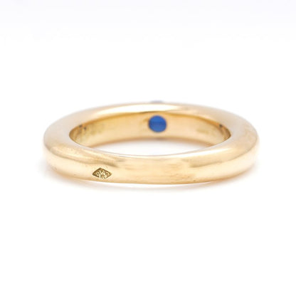 Cartier Ellipse Sapphire 18ct Yellow Gold Band Ring