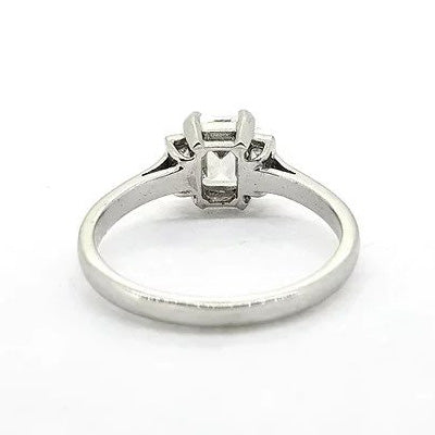 1.03ct Emerald Cut Diamond Ring with Baguette Shoulders