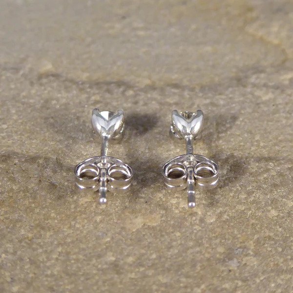 Single Stone Diamond Solitaire Stud Earrings, 0.40 carats