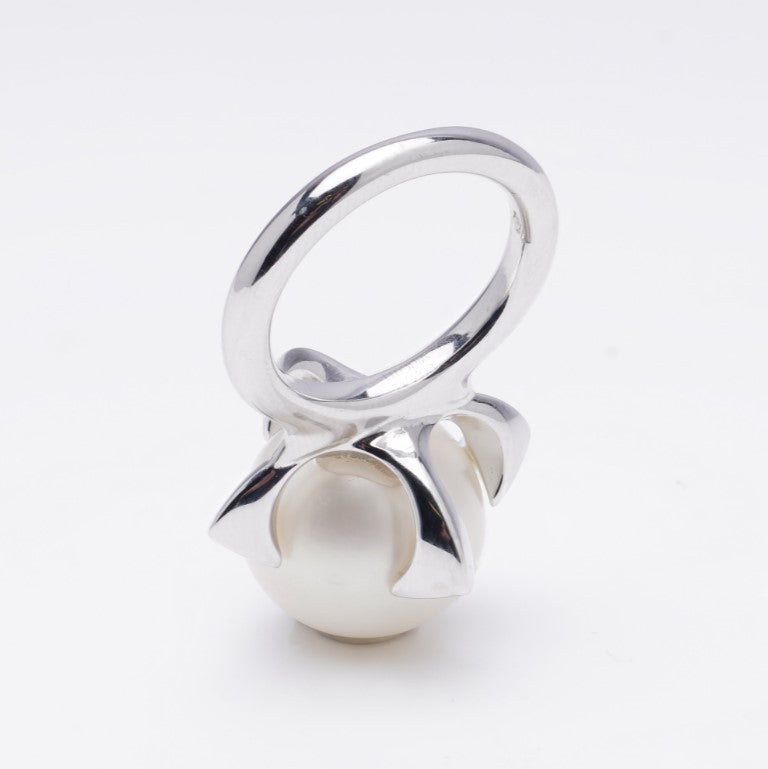 Akoya Pearl and Diamond Cocktail Ring by Utopia