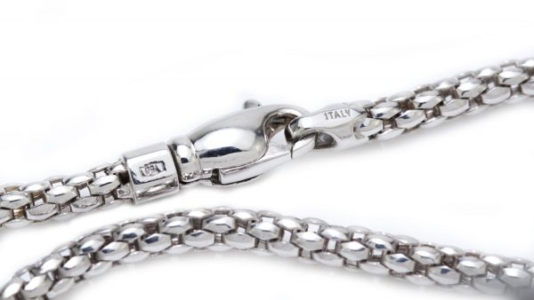 Fope 18ct White Gold Necklace; with 0.52 carats brilliant cut Diamond set rondels