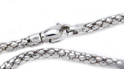 Fope 18ct White Gold Necklace; with 0.52 carats brilliant cut Diamond set rondels