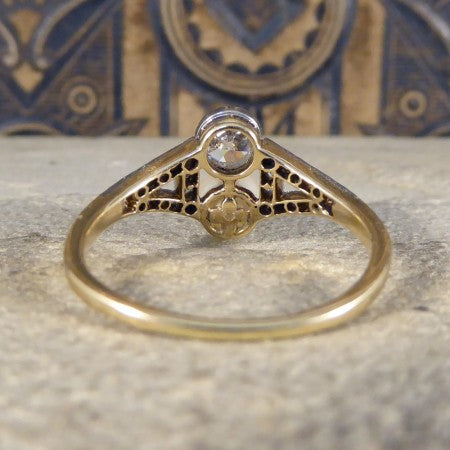 Vintage pearl diamond ring