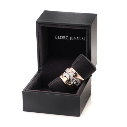 Georg Jensen Fusion 18ct Gold Four Piece Ring with Diamonds
