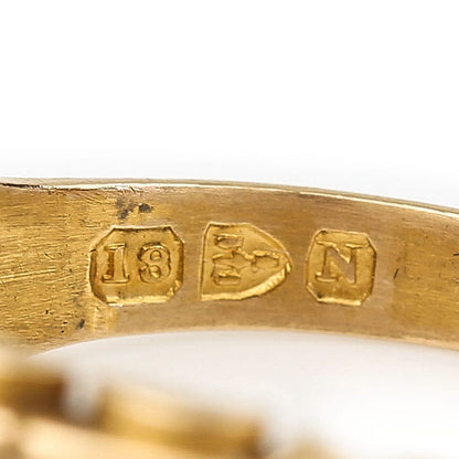 Victorian Antique Ruby and Old Mine Cut Diamond Three Stone Gypsy Ring Chester 1896