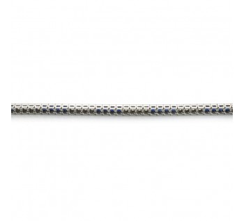 Sapphire, Diamond and Platinum Line Bracelet, 5.49 carat total
