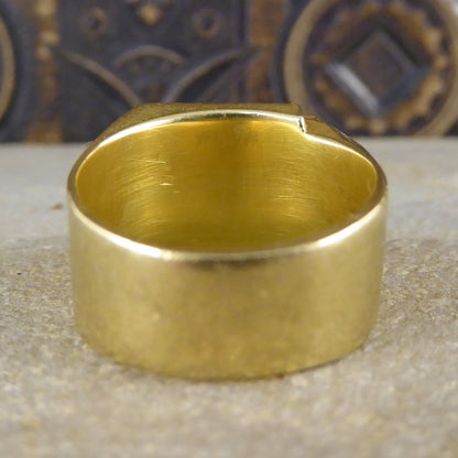 Vintage Gents Square Heavy Signet Ring