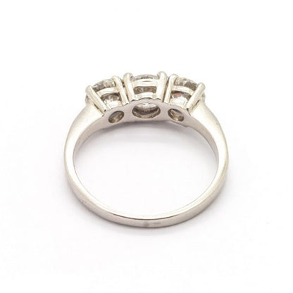 Three Stone Diamond Ring in Platinum, 1.60 carat total