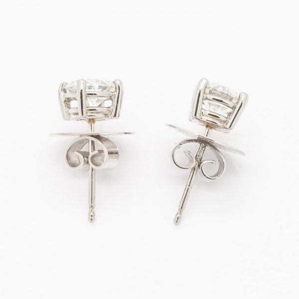 4.11 Carats Diamonds Gold Stud Earrings