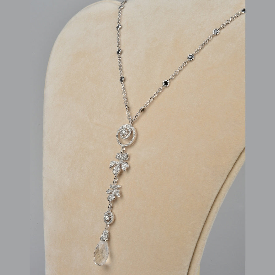 Leo Pizzo 4.50ct Diamond and Rock Crystal Pendant Necklace black diamonds