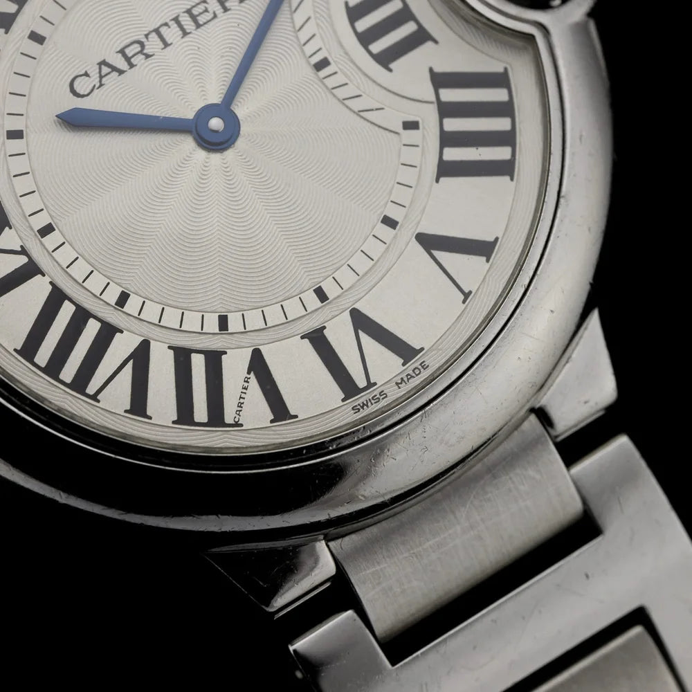 Cartier Ballon Bleu W69011Z4 Stainless Steel 36mm Quartz Watch, Box and Papers