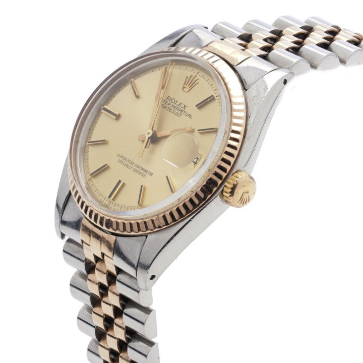 Vintage Rolex Datejust 1601 in Steel and Rose Gold