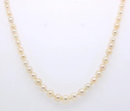 Art Deco Natural Saltwater Pearl Necklace with Diamond Clasp