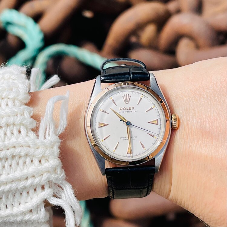 Vintage 1950s Rolex Oyster Perpetual 6085 Automatic Watch