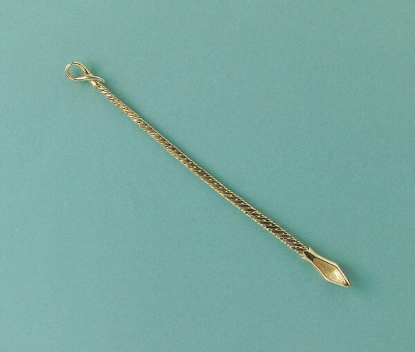 Italian 18ct Yellow Gold Snake Bracelet, ourobouros snake biting its own tail with a woven link in between. Signed, Pomellato, Italy. 