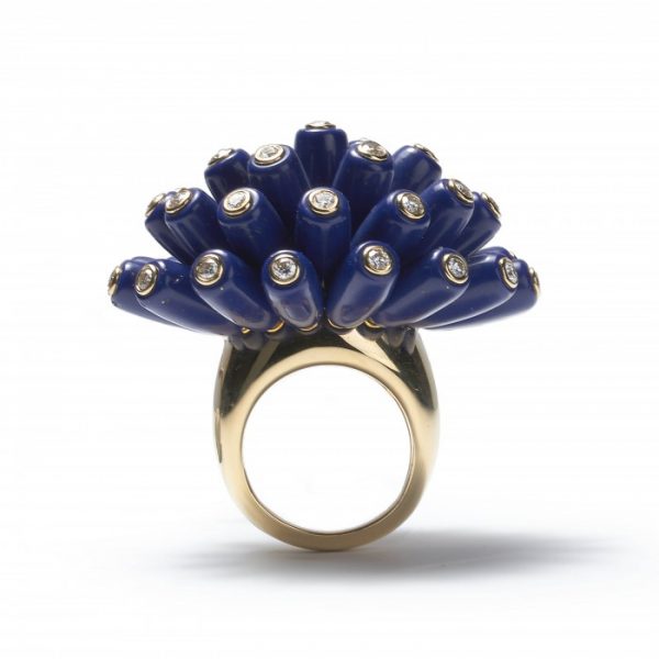 Cartier Lapis Lazuli and Diamond Paris Nouvelle Vague Bombe Ring