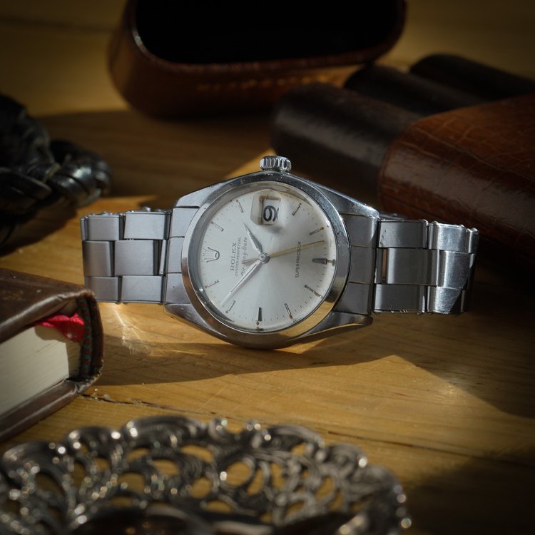 Vintage Rolex Oyster Perpetual Air King Date 5700 Stainless Steel Automatic Watch with Original Papers