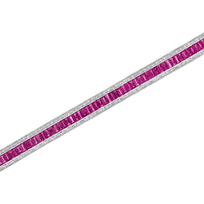 16.69ct Ruby and Diamond Line Bracelet