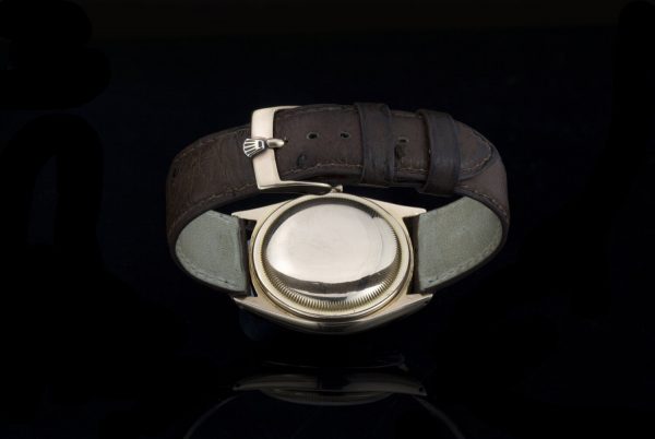 Rolex Oyster Perpetual 4467 18ct Rose Gold Bubble Back Automatic Chronometer, with box and papers, Circa 1947