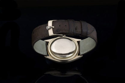 Rolex Oyster Perpetual 4467 18ct Rose Gold Bubble Back Automatic Chronometer, with box and papers, Circa 1947