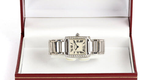 Cartier Tank Française Ladies 18ct White Gold and Diamond, 20mm