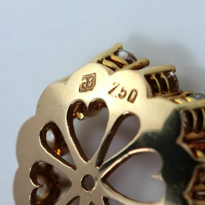 Vintage Lapis Lazuli and Diamond Cluster Day and Night Earrings; round cabochon-cut natural lapis lazuli surrounded by removeable 2.46ct diamond cluster, in 18ct yellow gold, Circa 1970s